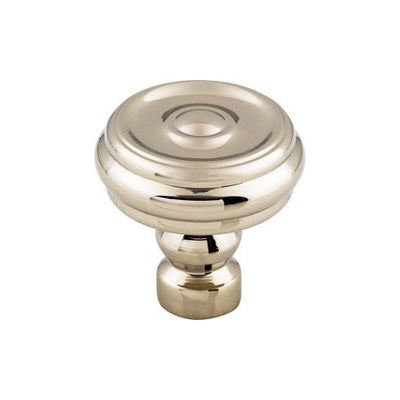 Top Knobs Brixton Button Knob 1 1/4" in Polished Nickel