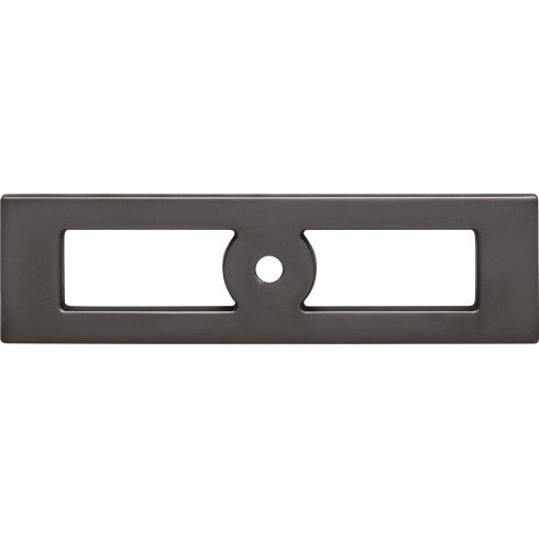 Top Knobs Hollin Knob Backplate 3 3/4" in Ash Gray
