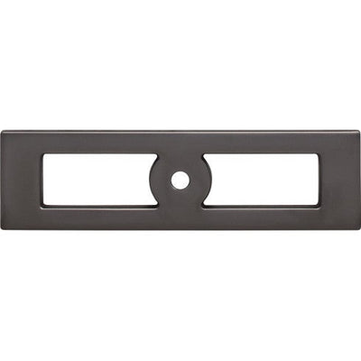 Top Knobs Hollin Knob Backplate 3 3/4" in Ash Gray