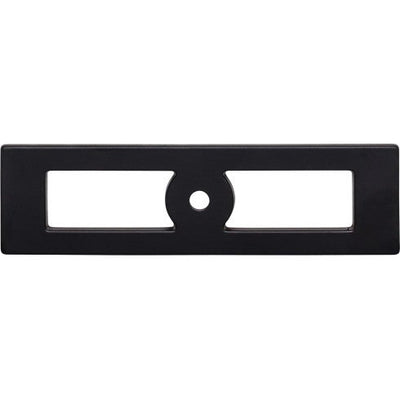 Top Knobs Hollin Knob Backplate 3 3/4" in Flat Black