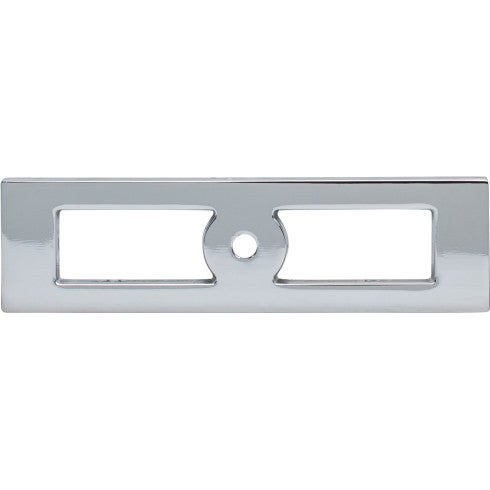 Top Knobs Hollin Knob Backplate 3 3/4" in Polished Chrome
