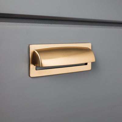 Top Knobs Hollin Cup Pull 3 3/4" c-c in Brushed Satin Nickel