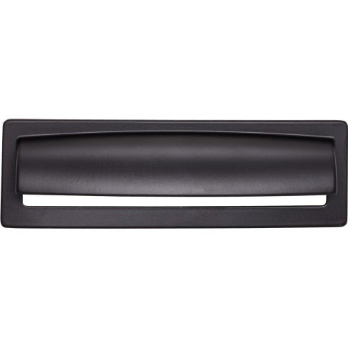 Top Knobs Hollin Cup Pull 5 1/16" c-c in Flat Black