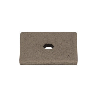 Top Knobs Square Backplate 1" in Pewter Antique