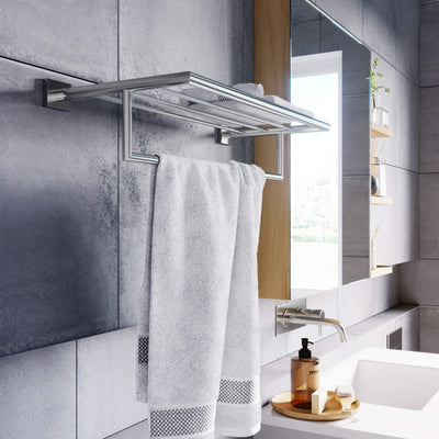 Crater Towel Shelf With Bar
