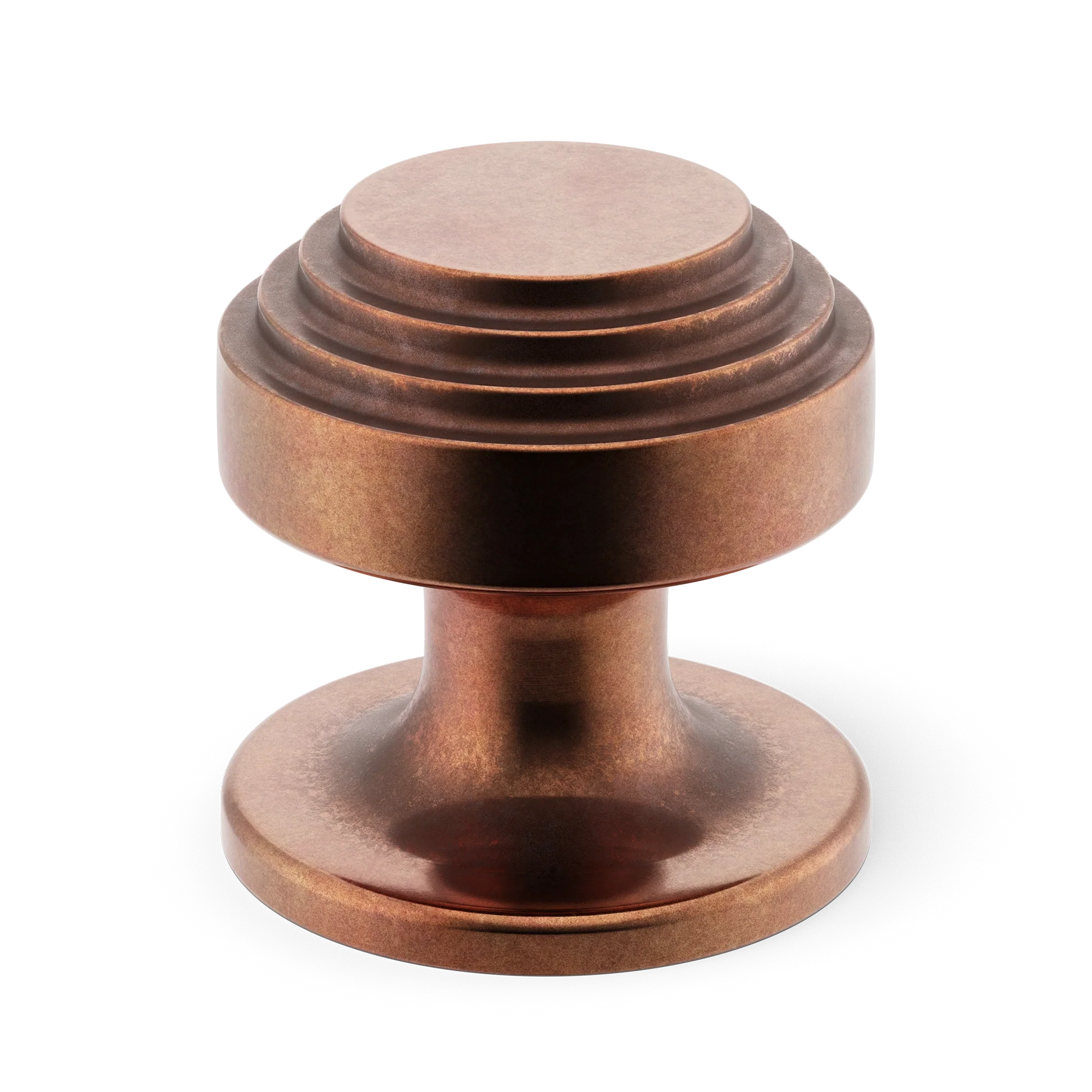 Armac Martin Victoria Stepped Cabinet Knob in 25mm / Aged Copper