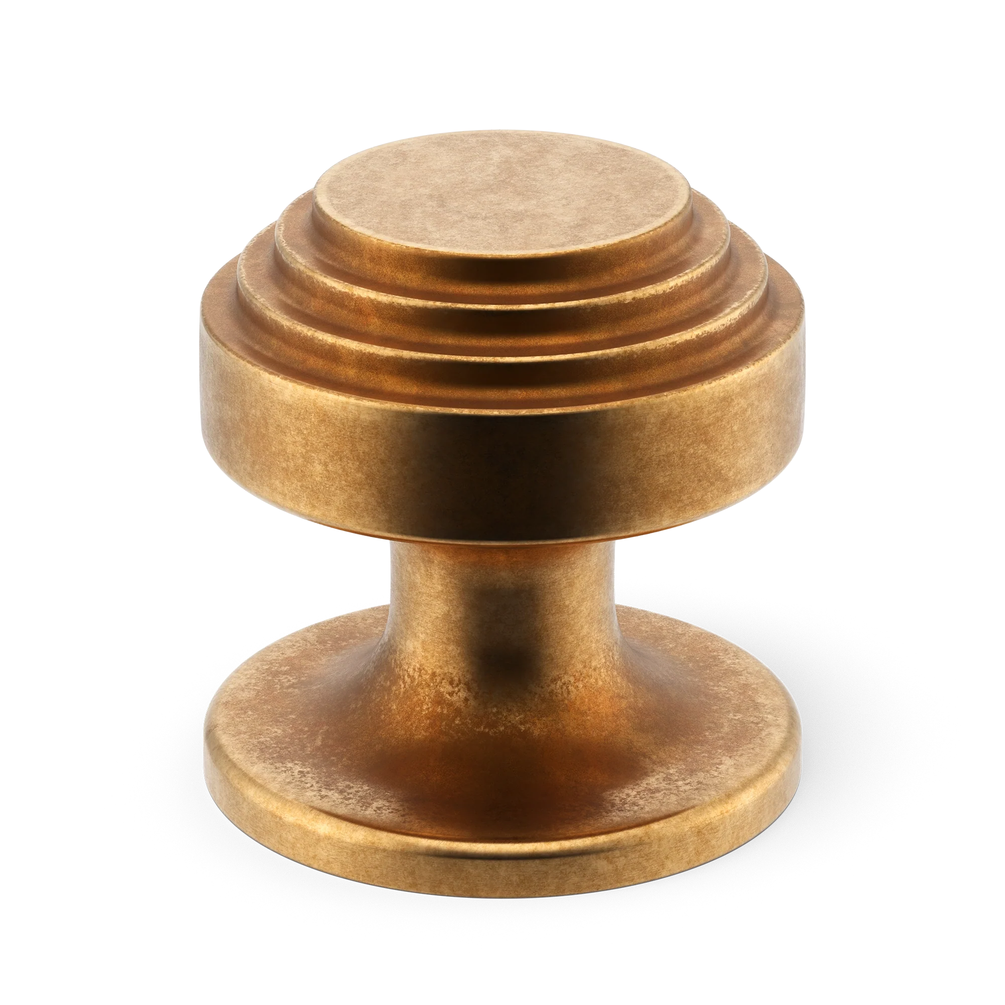 Armac Martin Victoria Stepped Cabinet Knob in 25mm / Burnished Brass