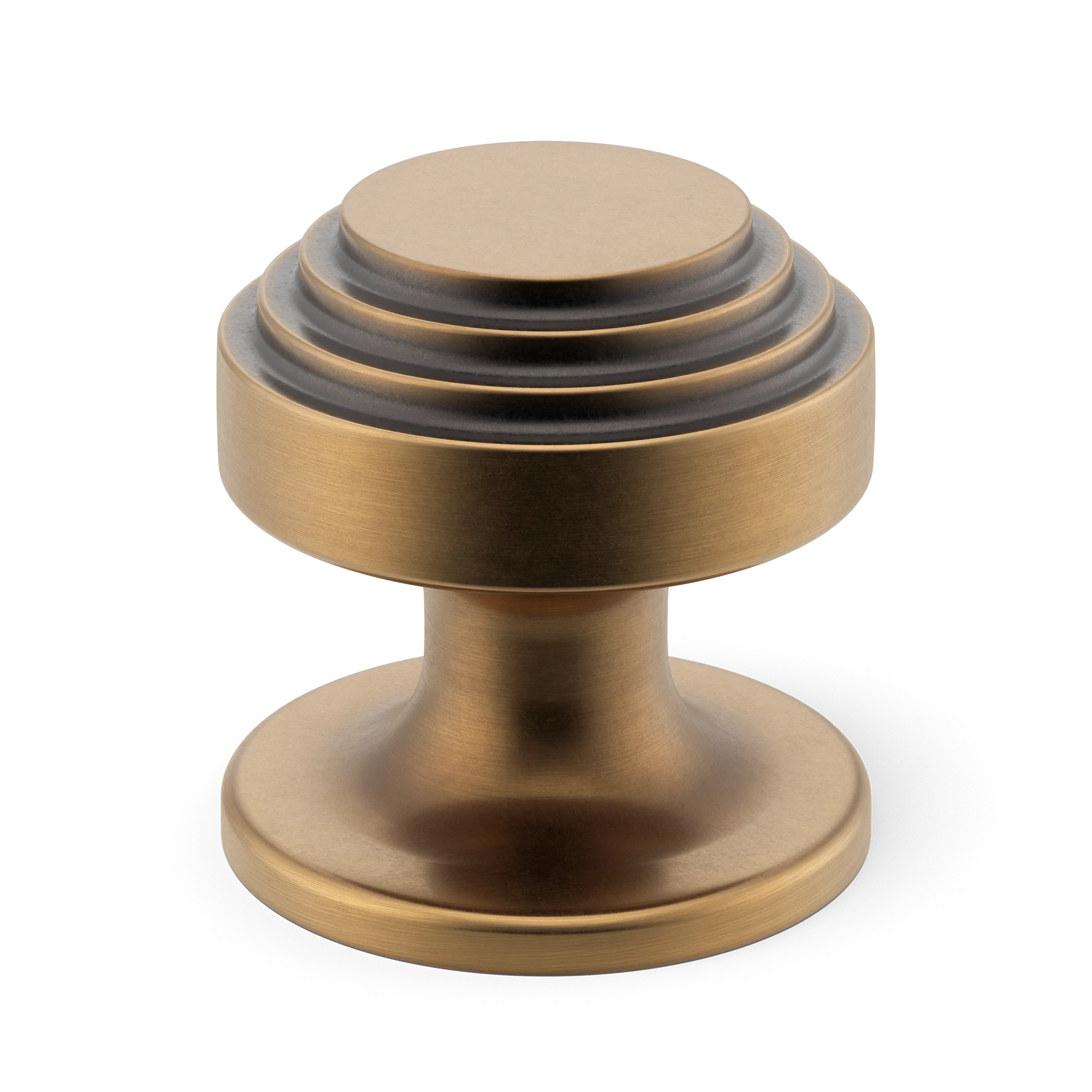 Armac Martin Victoria Stepped Cabinet Knob in 25mm / Fine English Antique