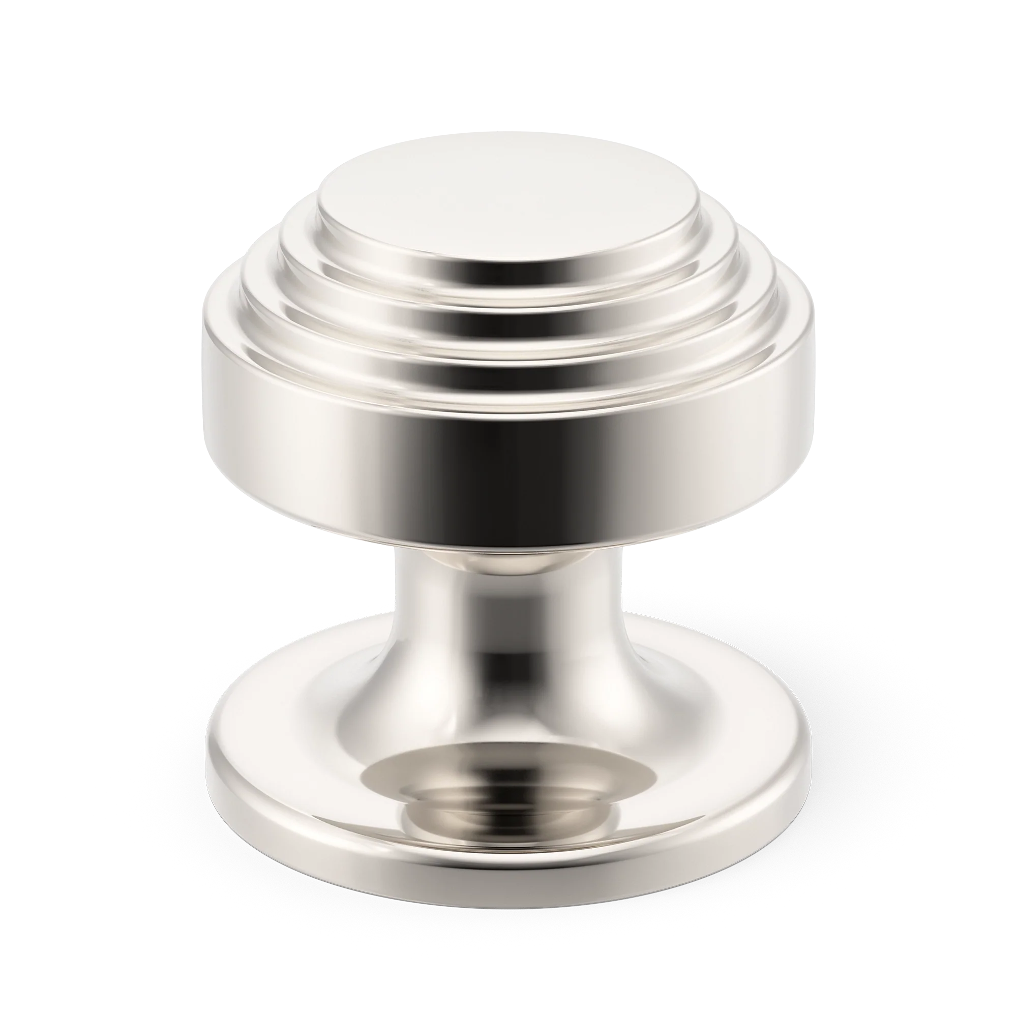 Armac Martin Victoria Stepped Cabinet Knob in 25mm / Polished Nickel Plate