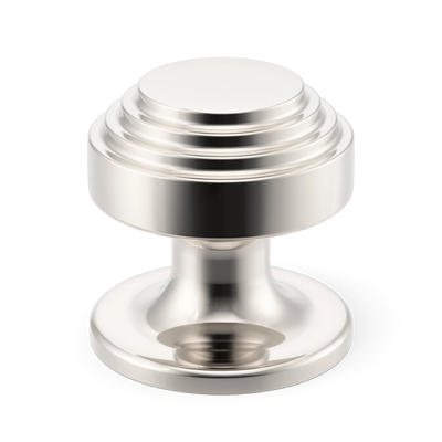 Armac Martin Victoria Stepped Cabinet Knob in 25mm / Polished Nickel Plate