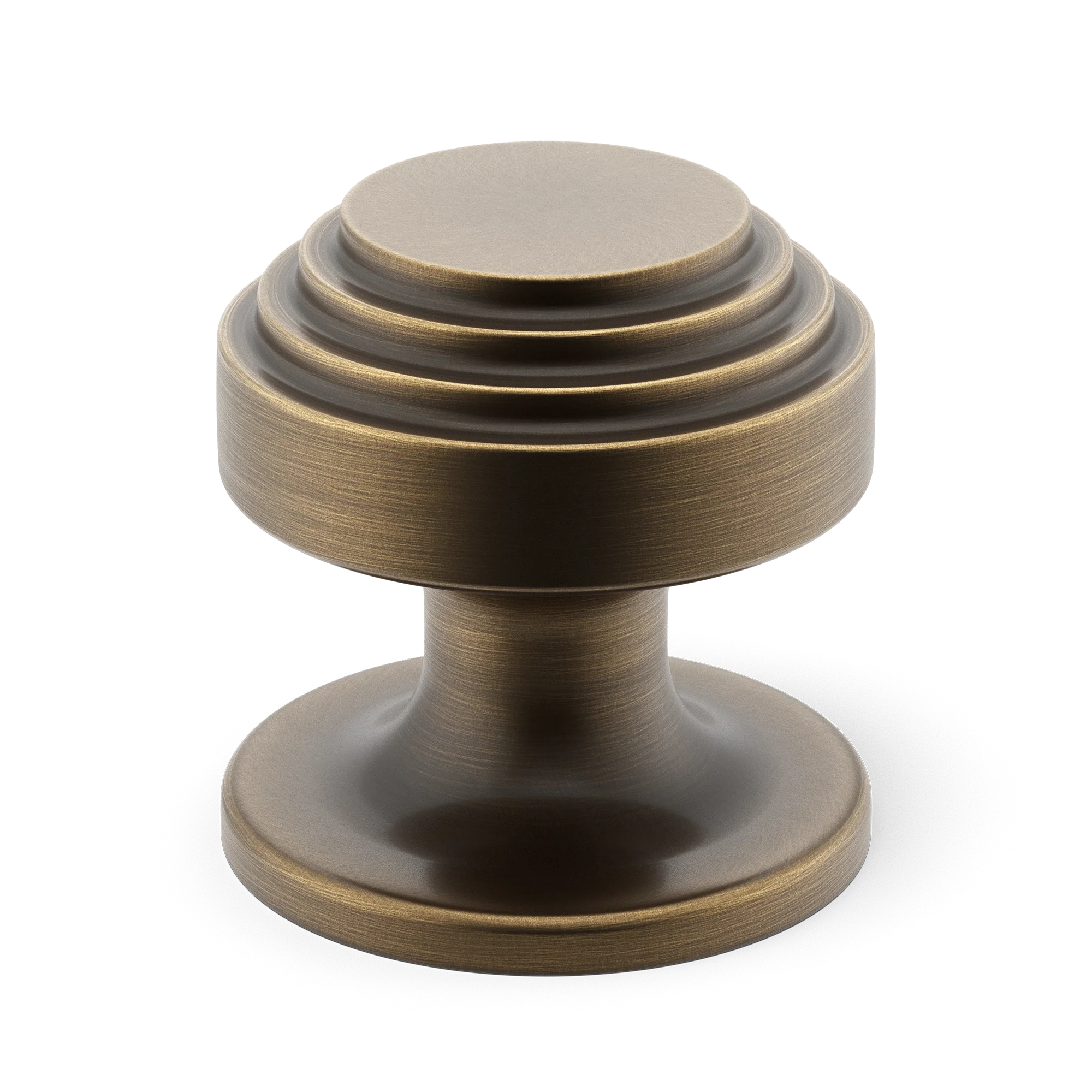 Armac Martin Victoria Stepped Cabinet Knob in 25mm / Satin Antique Satin Lacquered