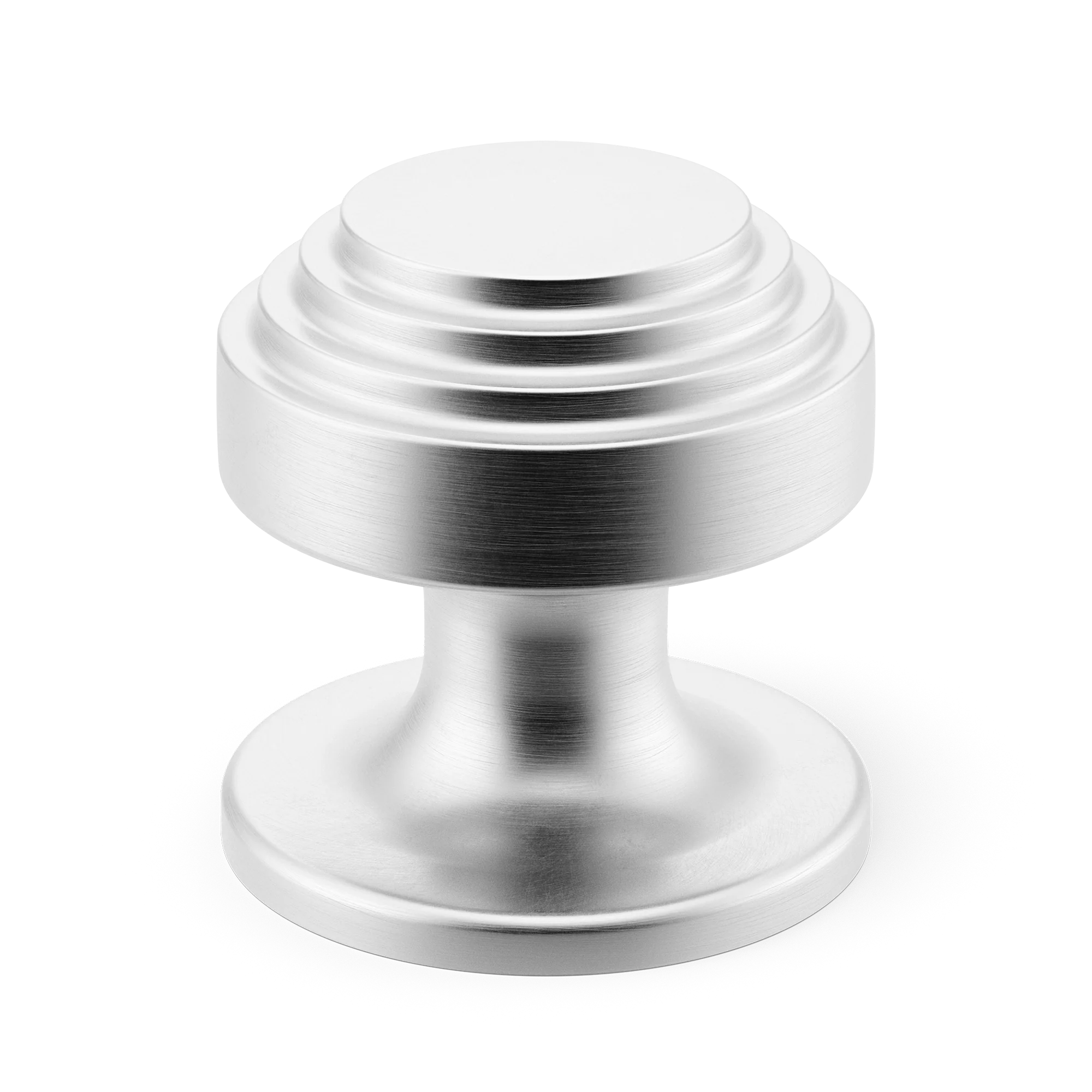 Armac Martin Victoria Stepped Cabinet Knob in 25mm / Satin Chrome Plate