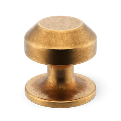 Armac Martin Victoria Plain Cabinet Knob in 25mm / Burnished Brass
