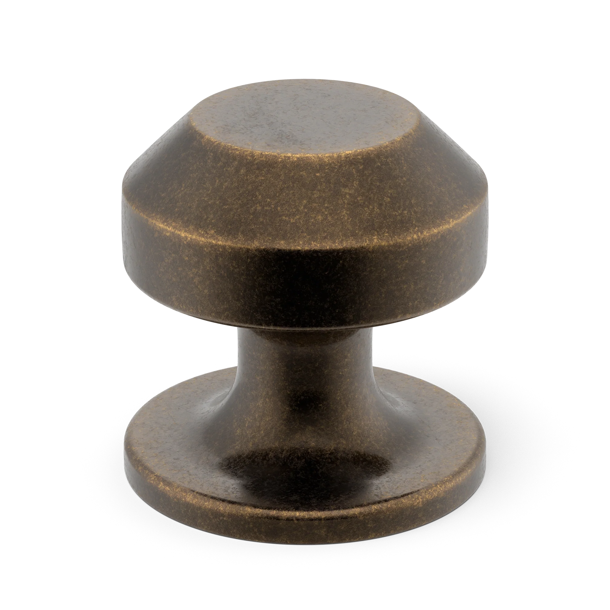 Armac Martin Victoria Plain Cabinet Knob in 25mm / Dark Aged Brass