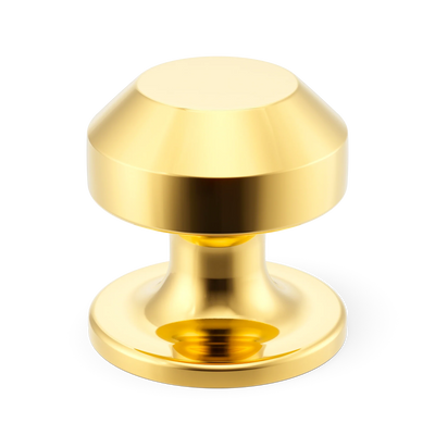 Armac Martin Victoria Plain Cabinet Knob in 25mm / Polished Brass Lacquered