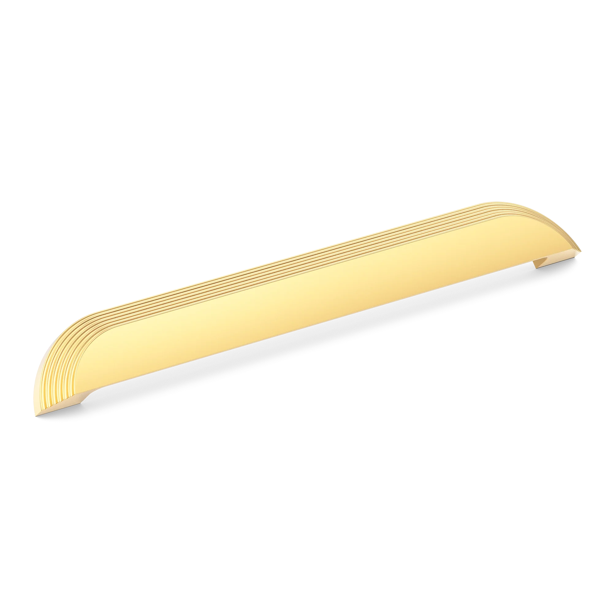 Armac Martin Victoria Stepped Cup Pull Handle in 96mm / Polished Brass Lacquered