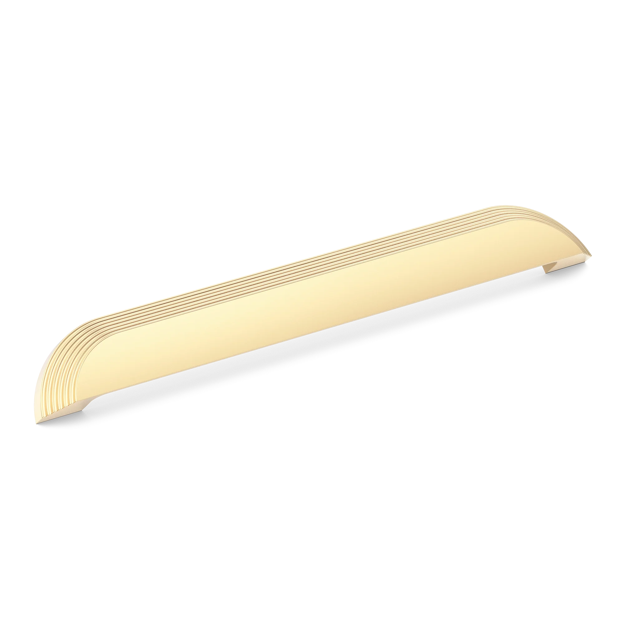Armac Martin Victoria Stepped Cup Pull Handle in 96mm / Polished Brass Unlacquered