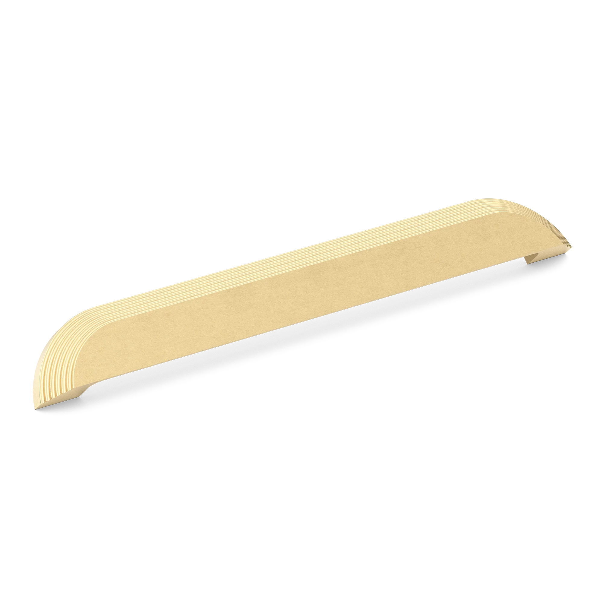 Armac Martin Victoria Stepped Cup Pull Handle in 96mm / Satin Brass Unlacquered
