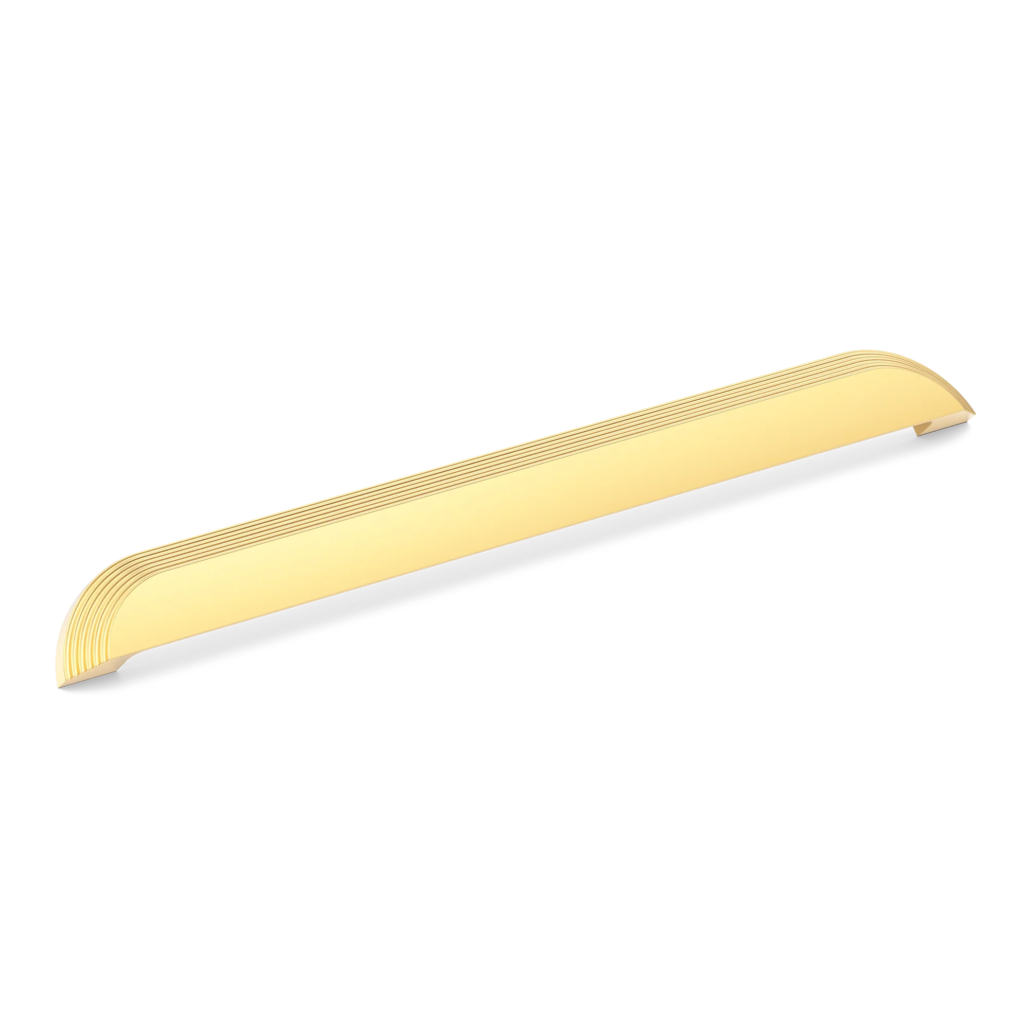 Armac Martin Victoria Stepped Cup Pull Handle in 384mm / Polished Brass Lacquered