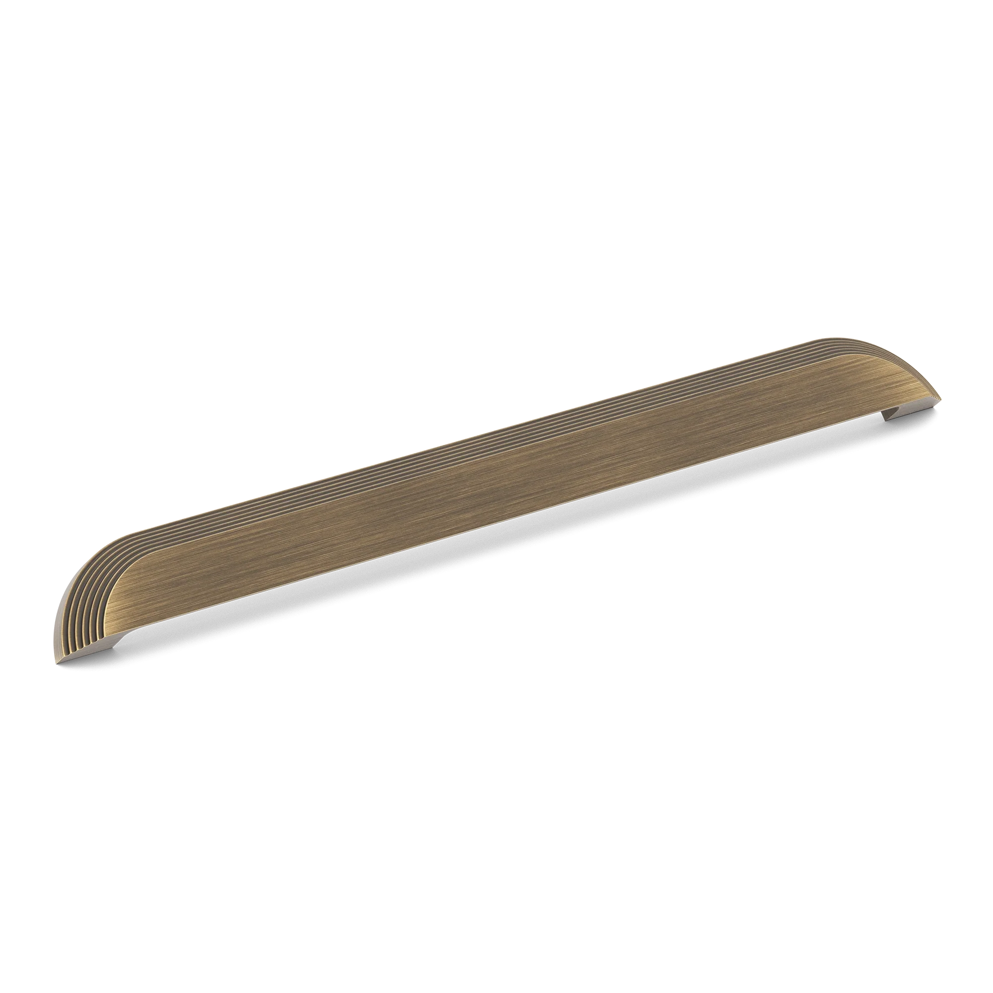 Armac Martin Victoria Stepped Cup Pull Handle in 384mm / Satin Antique Satin Lacquered