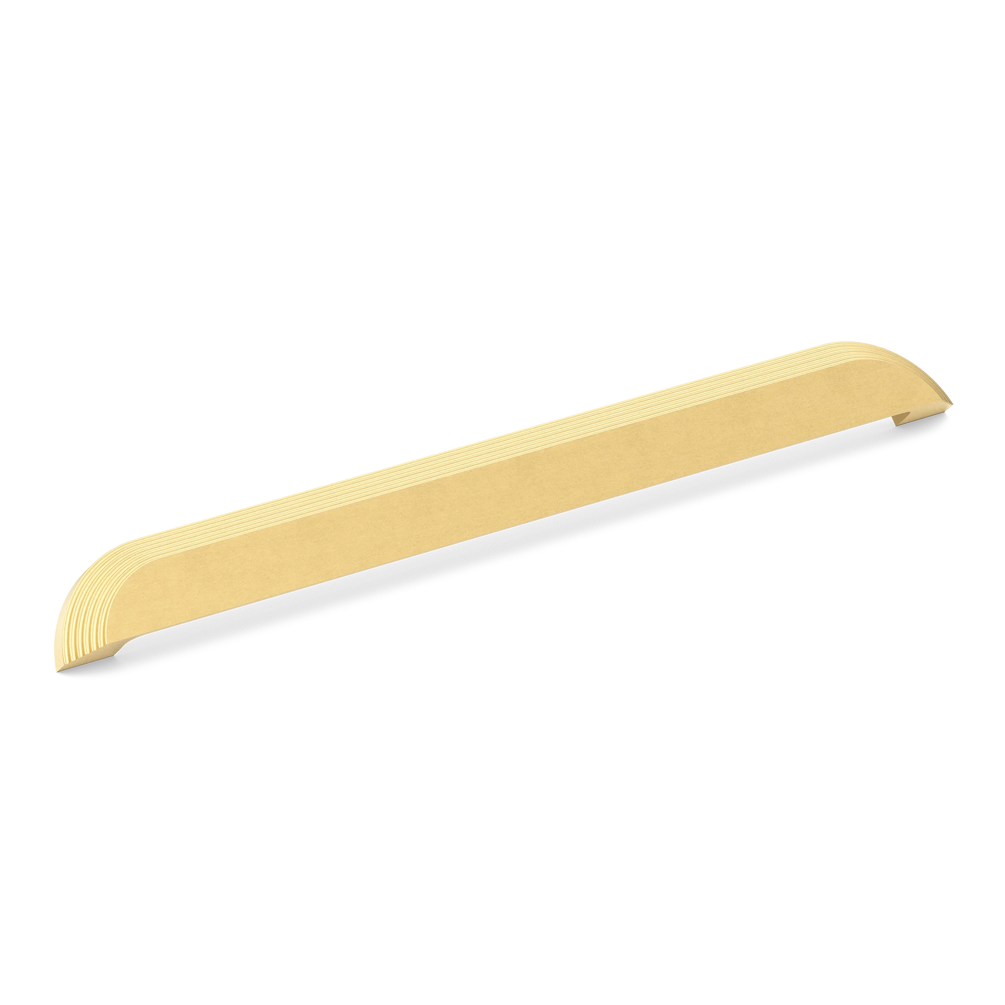 Armac Martin Victoria Stepped Cup Pull Handle in 384mm / Satin Brass Lacquered