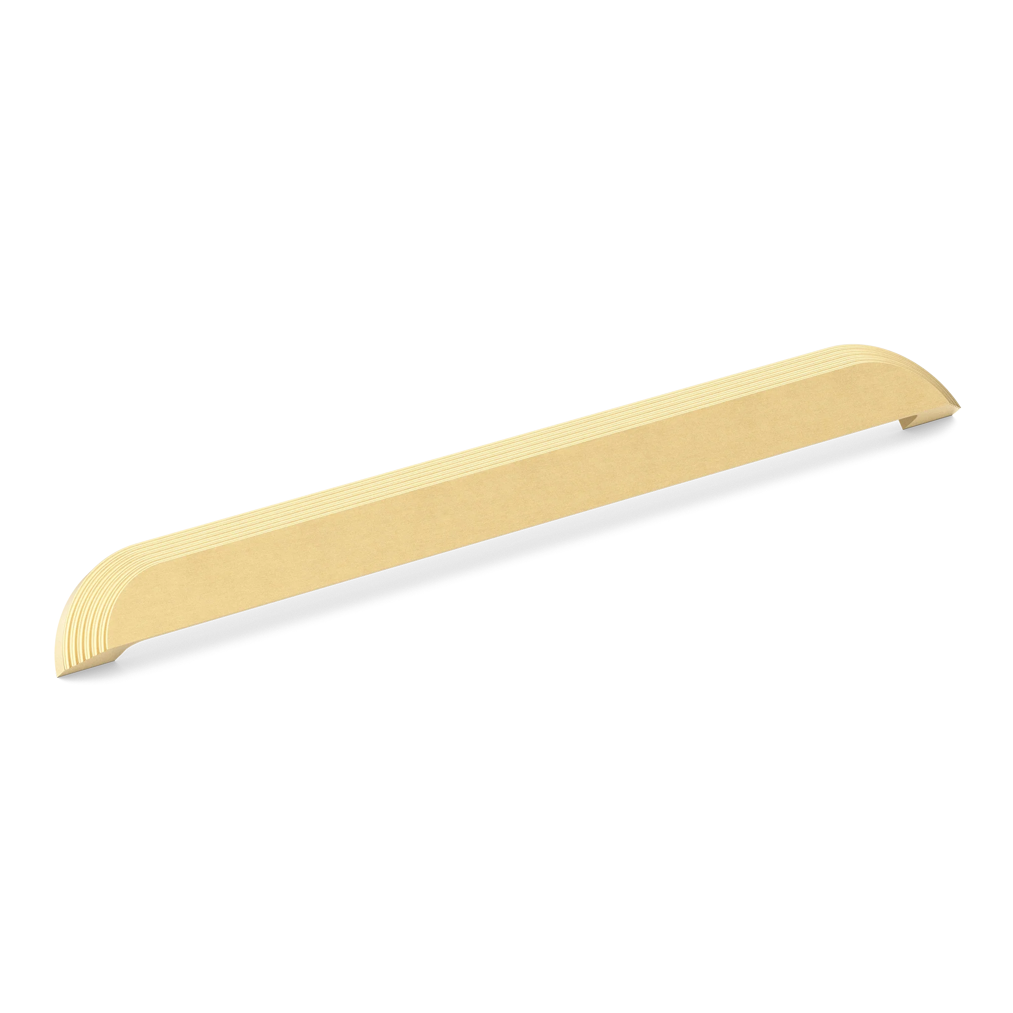 Armac Martin Victoria Stepped Cup Pull Handle in 384mm / Satin Brass Satin Lacquered