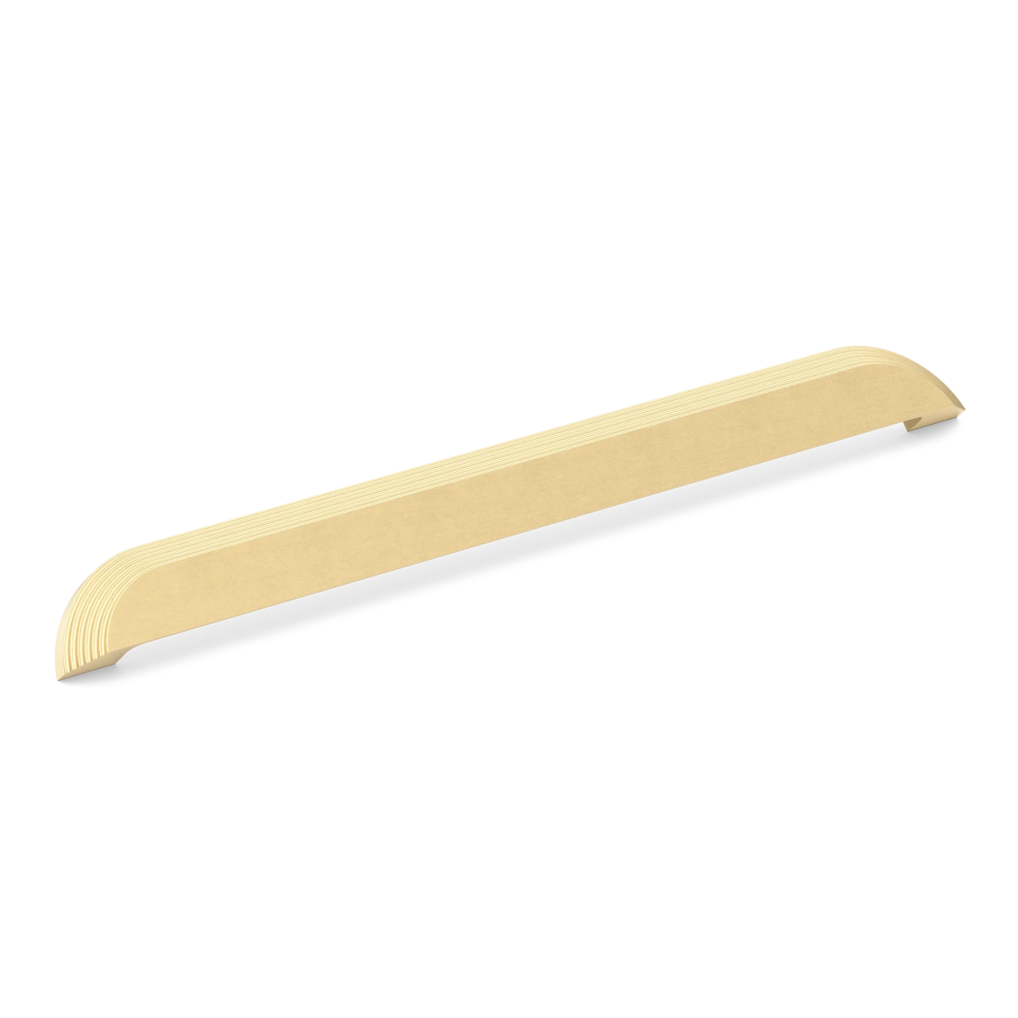 Armac Martin Victoria Stepped Cup Pull Handle in 384mm / Satin Brass Unlacquered
