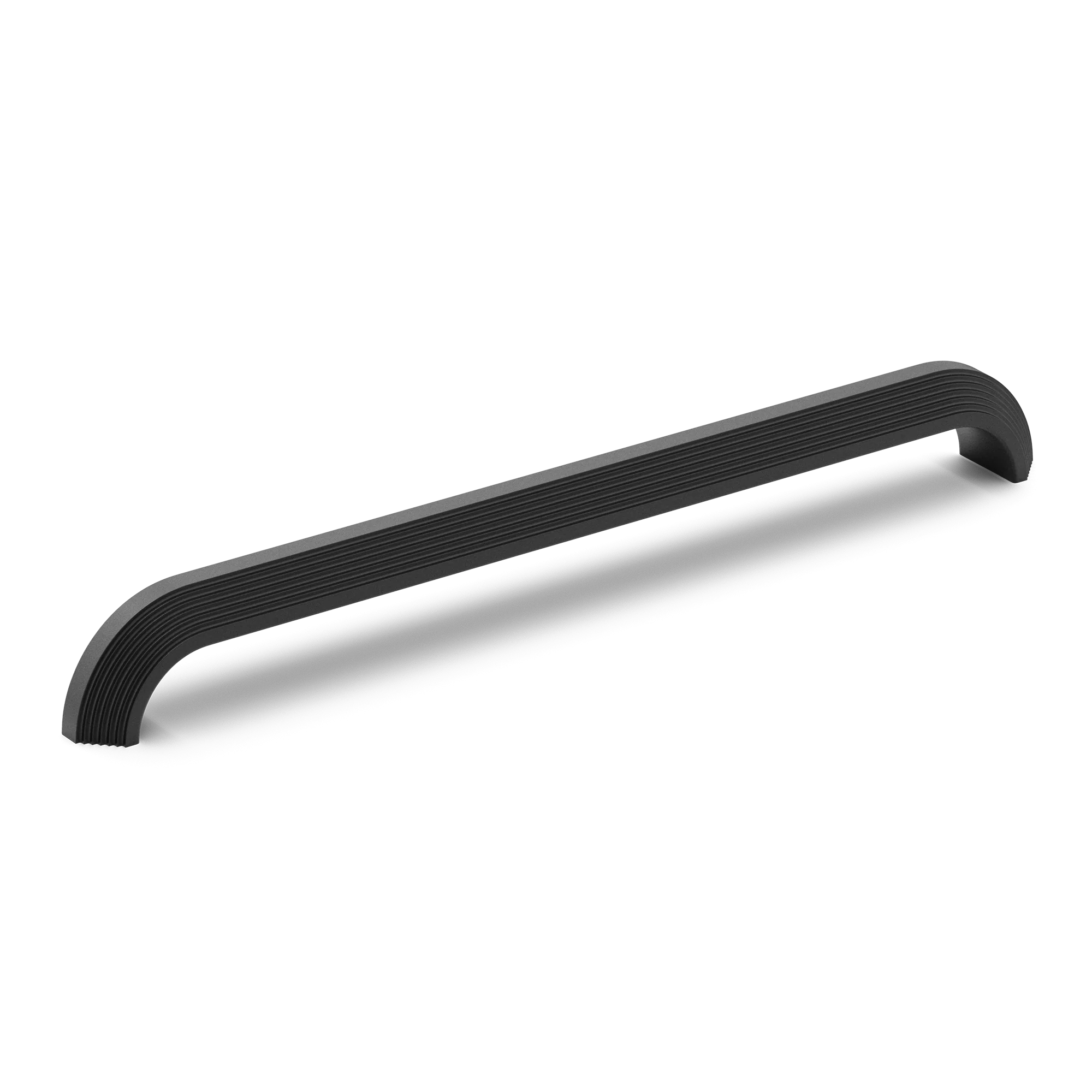 Armac Martin Victoria Stepped Appliance Pull Handle in 384mm / Matt Black Lacquered