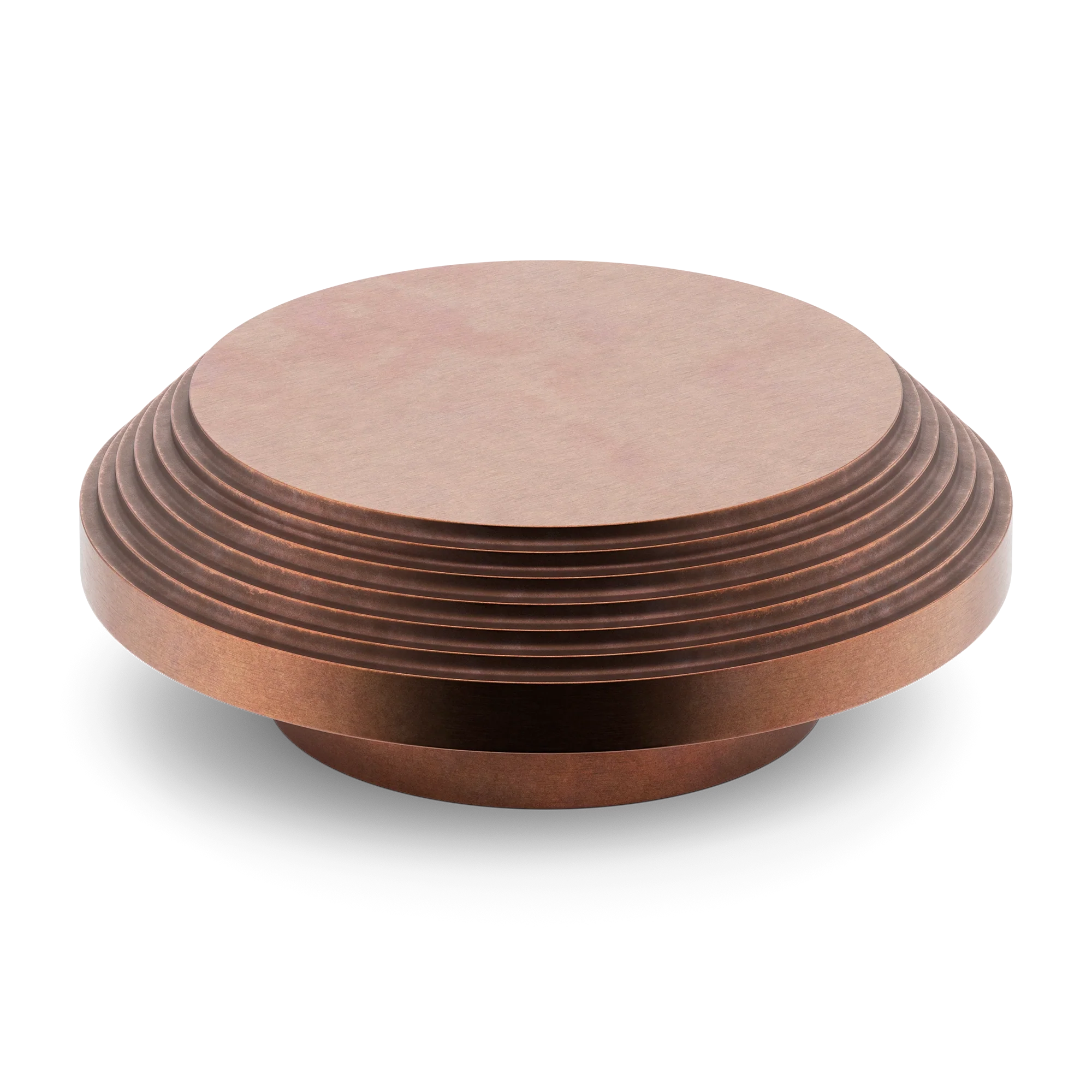 Armac Martin Victoria Stepped Circular Pull Handle in 100mm / Aged Copper