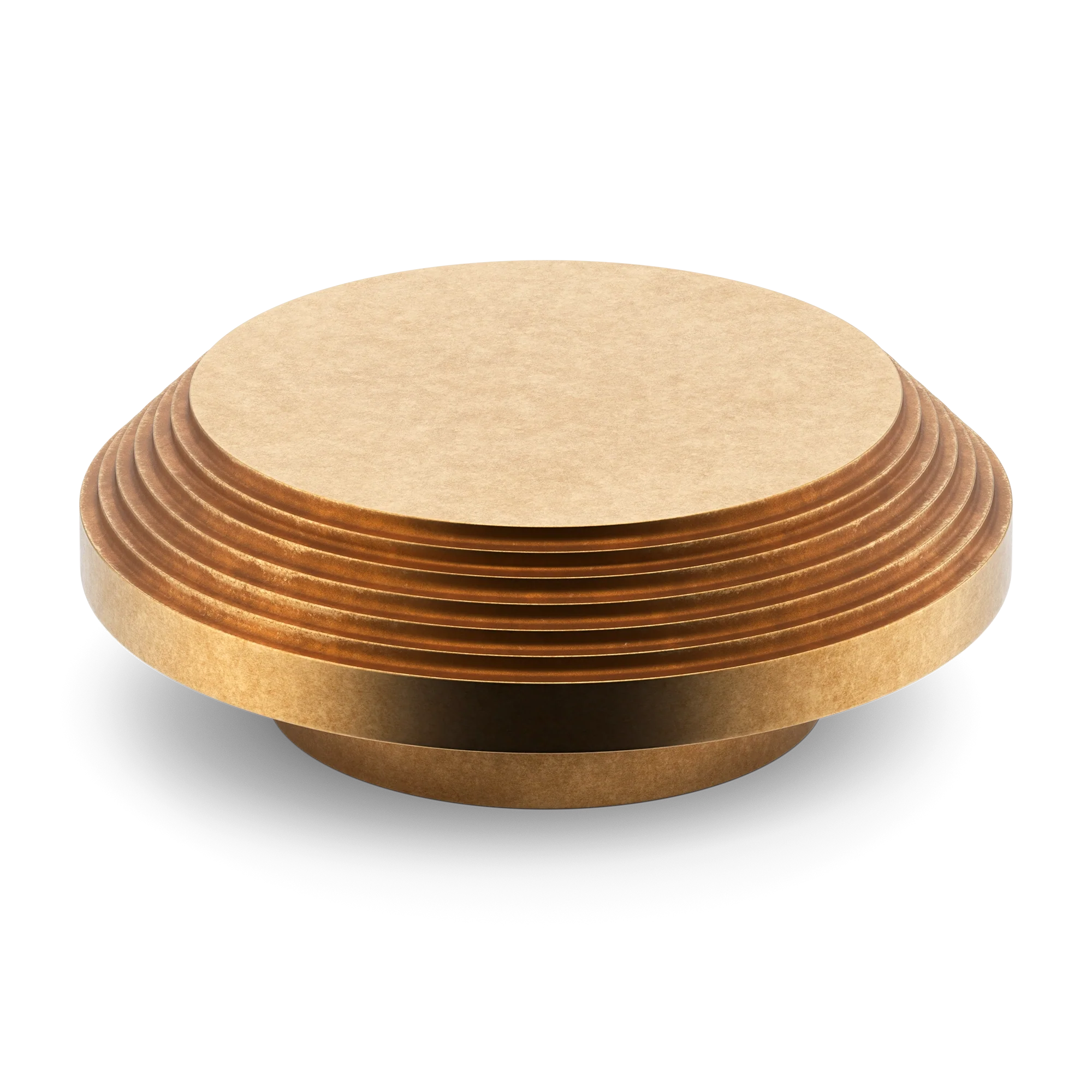 Armac Martin Victoria Stepped Circular Pull Handle in 100mm / Burnished Brass