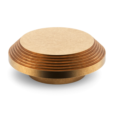 Armac Martin Victoria Stepped Circular Pull Handle in 100mm / Burnished Brass