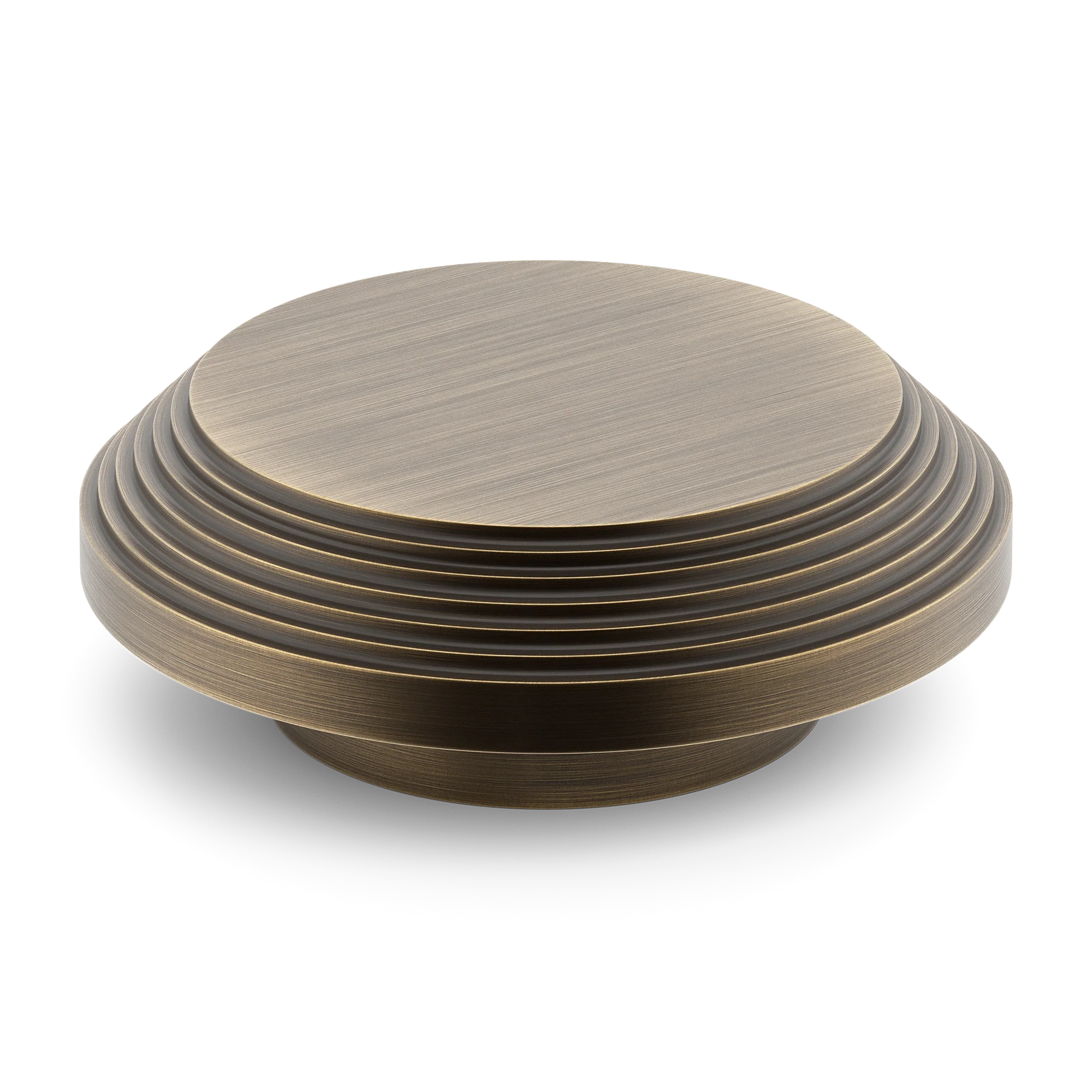 Armac Martin Victoria Stepped Circular Pull Handle in 100mm / Satin Antique Satin Lacquered