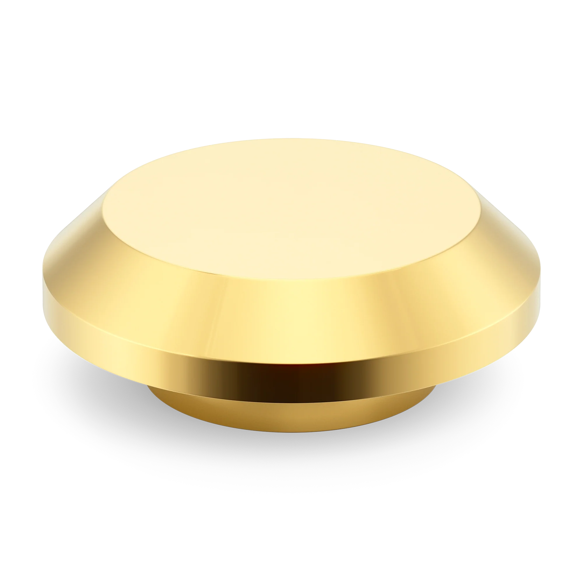 Armac Martin Victoria Plain Circular Pull Handle in 100mm / Polished Brass Lacquered
