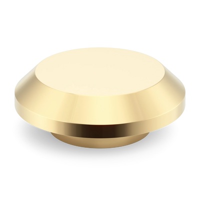 Armac Martin Victoria Plain Circular Pull Handle in 100mm / Polished Brass Unlacquered