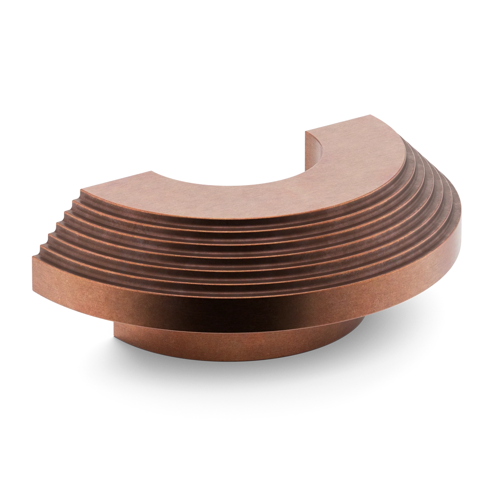 Armac Martin Victoria Stepped C-Pull Handle in 100mm / Aged Copper
