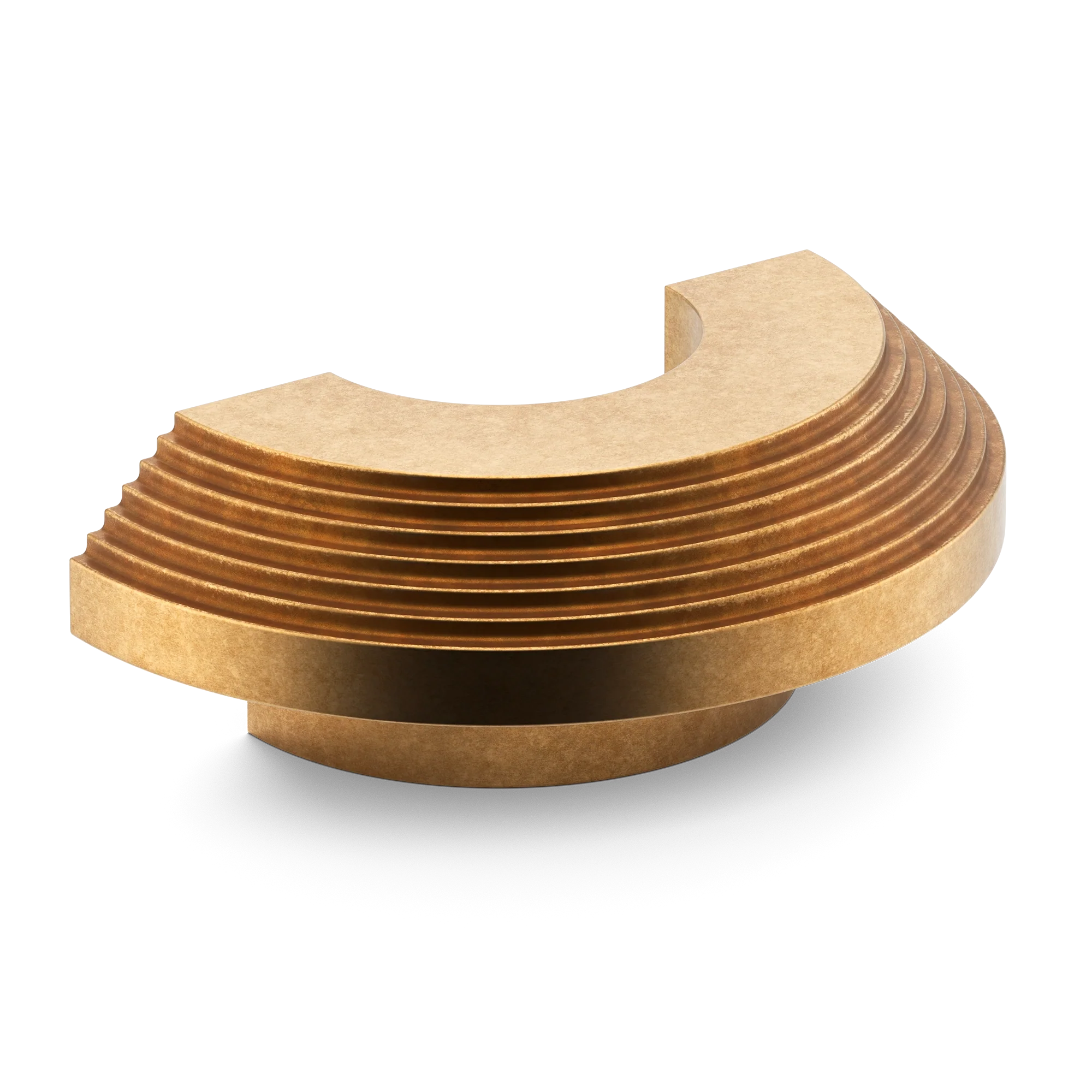 Armac Martin Victoria Stepped C-Pull Handle in 100mm / Burnished Brass