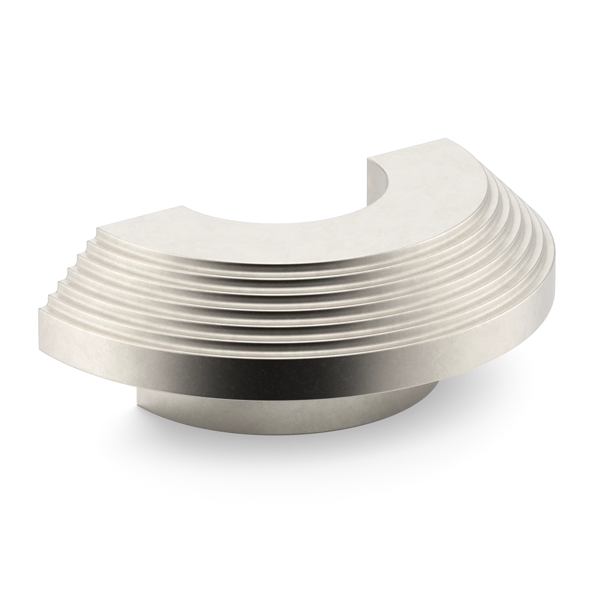 Armac Martin Victoria Stepped C-Pull Handle in 100mm / Barrelled Nickel Plate