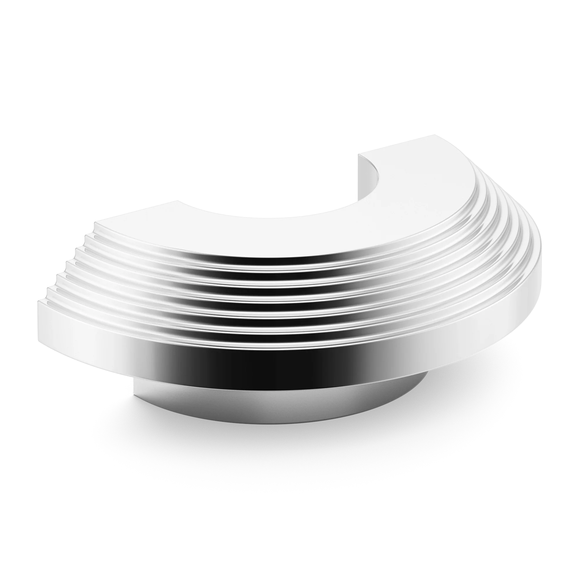 Armac Martin Victoria Stepped C-Pull Handle in 100mm / Polished Chrome Plate