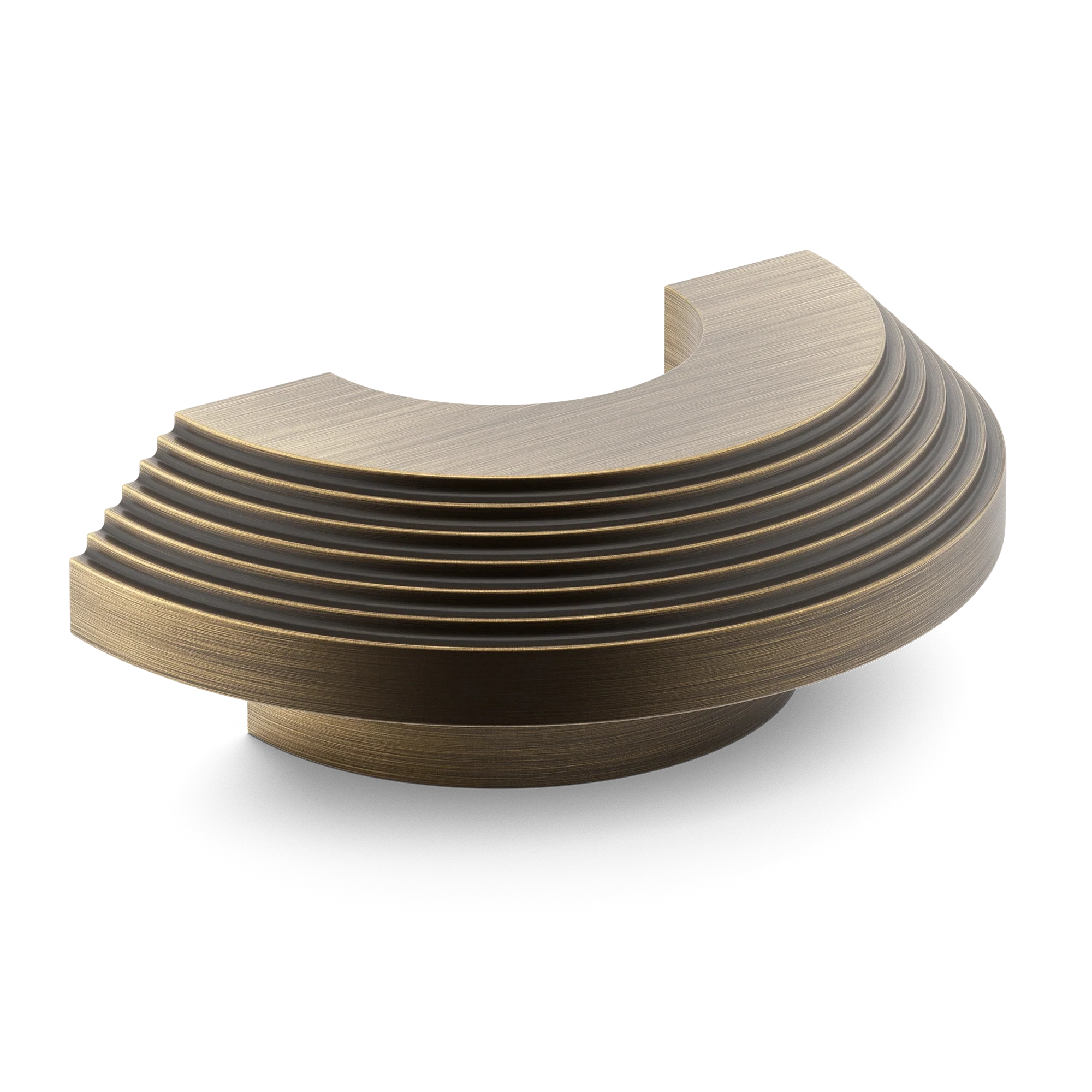 Armac Martin Victoria Stepped C-Pull Handle in 100mm / Satin Antique Satin Lacquered