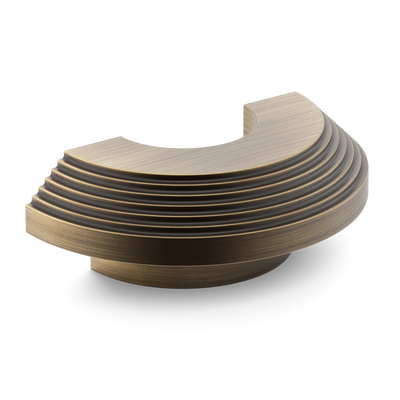 Armac Martin Victoria Stepped C-Pull Handle in 100mm / Satin Antique Satin Lacquered