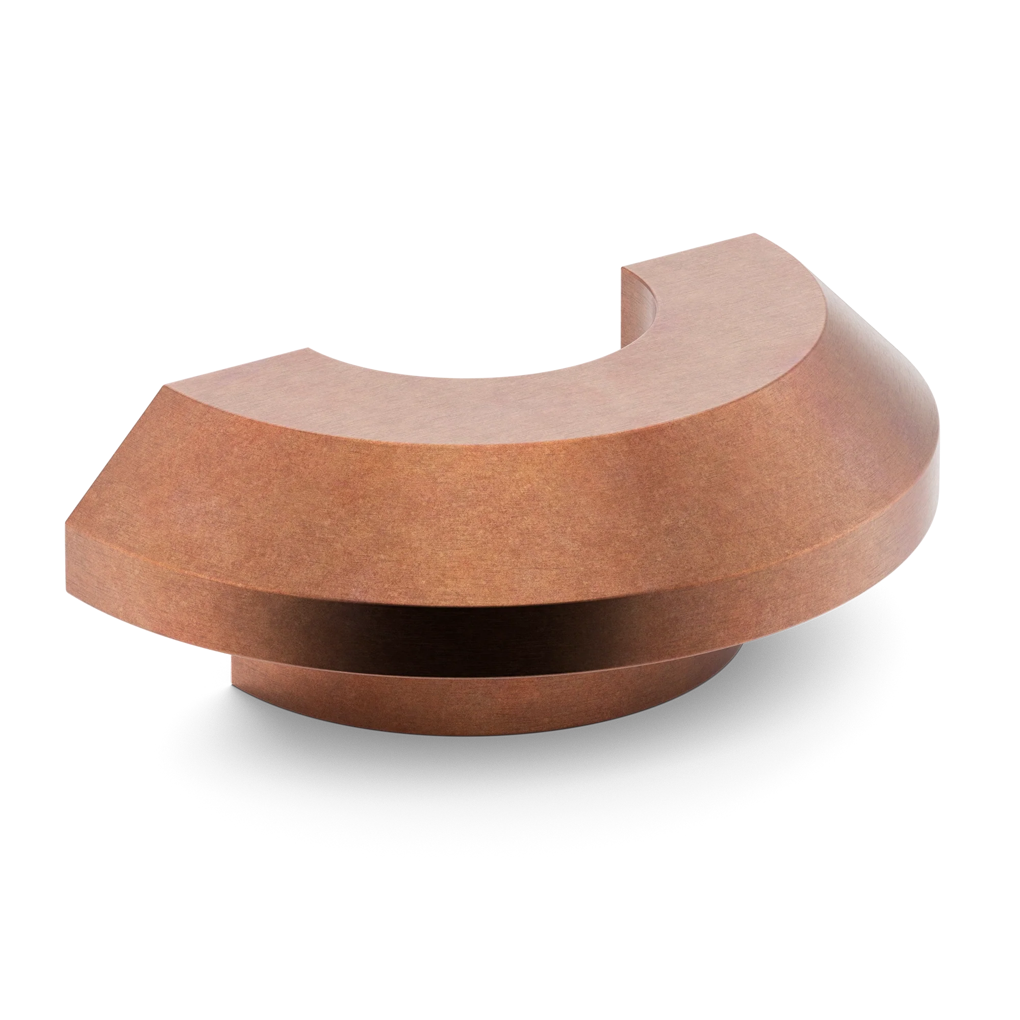 Armac Martin Victoria Plain C-Pull Handle in 100mm / Aged Copper