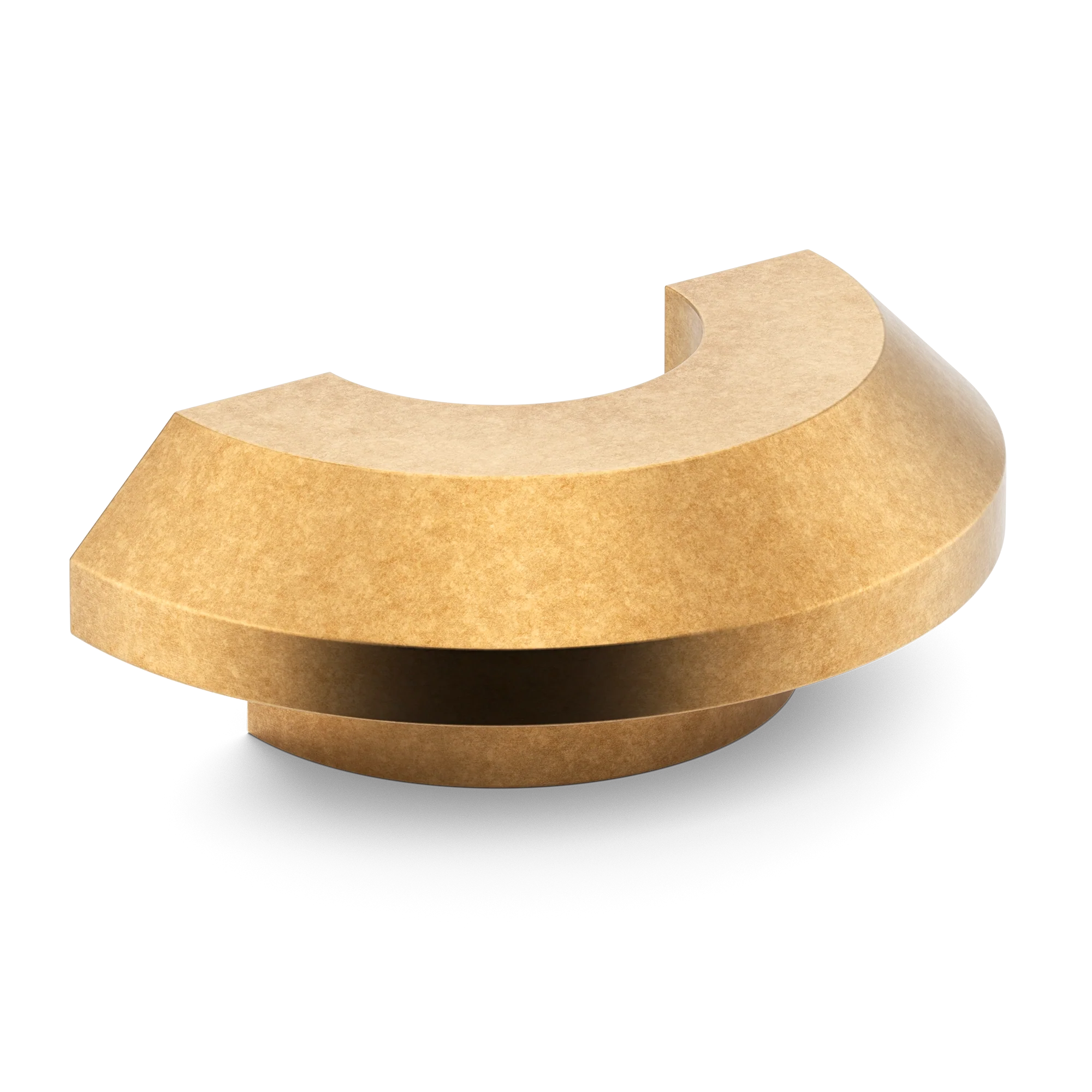 Armac Martin Victoria Plain C-Pull Handle in 100mm / Burnished Brass