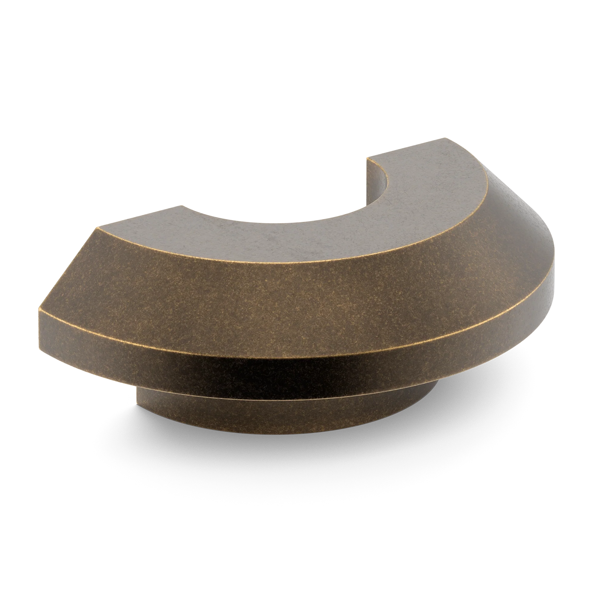 Armac Martin Victoria Plain C-Pull Handle in 100mm / Dark Aged Brass