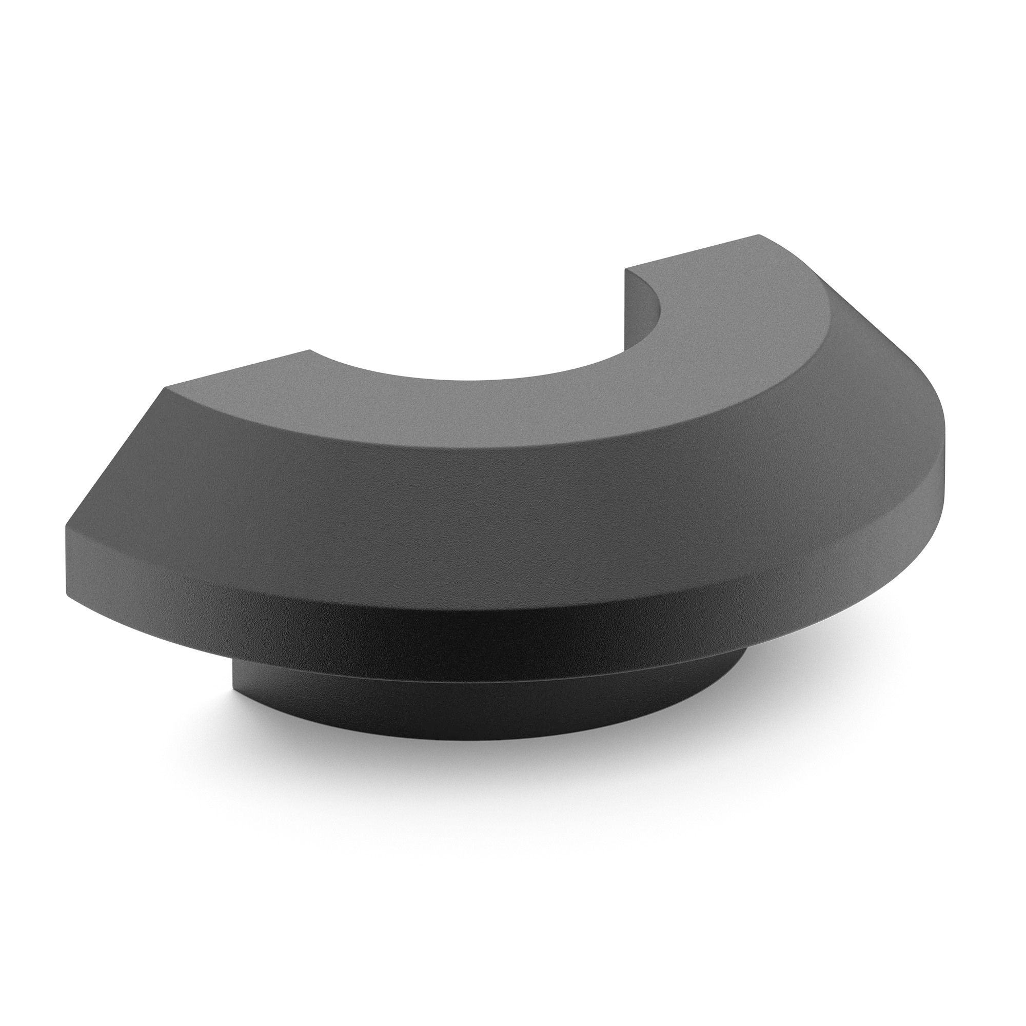 Armac Martin Victoria Plain C-Pull Handle in 100mm / Matt Black Lacquered
