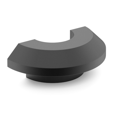 Armac Martin Victoria Plain C-Pull Handle in 100mm / Matt Black Lacquered