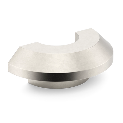 Armac Martin Victoria Plain C-Pull Handle in 100mm / Barrelled Nickel Plate