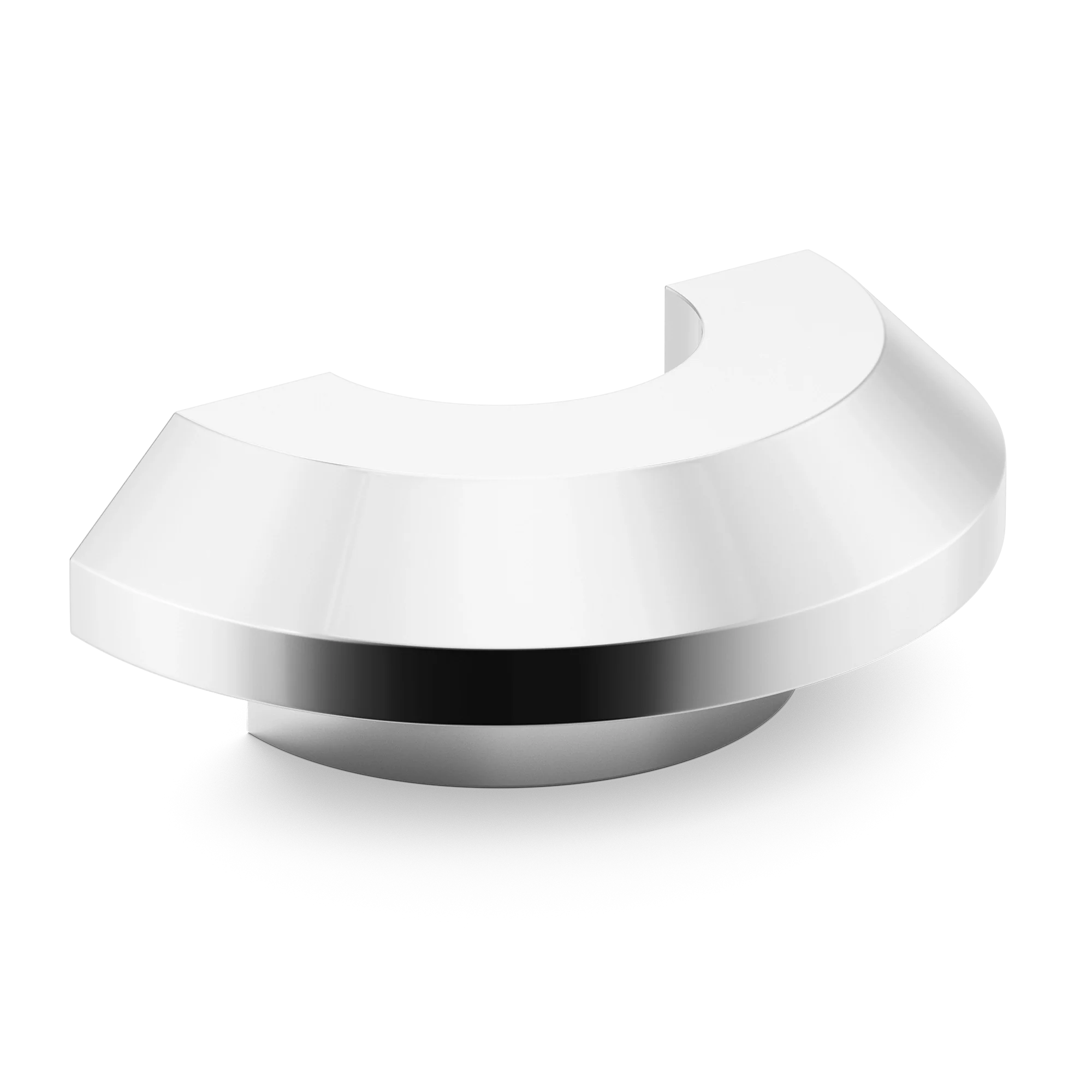 Armac Martin Victoria Plain C-Pull Handle in 100mm / Polished Chrome Plate