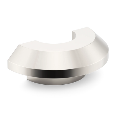 Armac Martin Victoria Plain C-Pull Handle in 100mm / Polished Nickel Plate