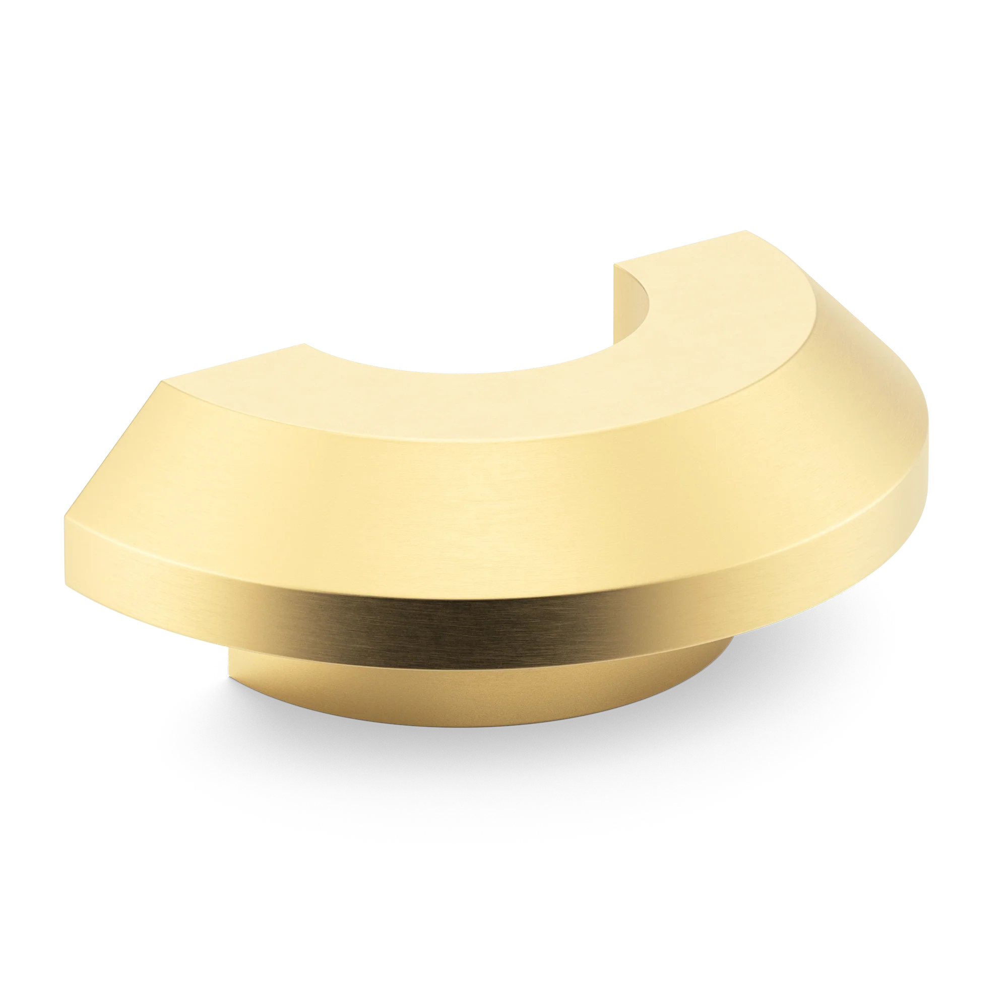 Armac Martin Victoria Plain C-Pull Handle in 100mm / Satin Brass Satin Lacquered