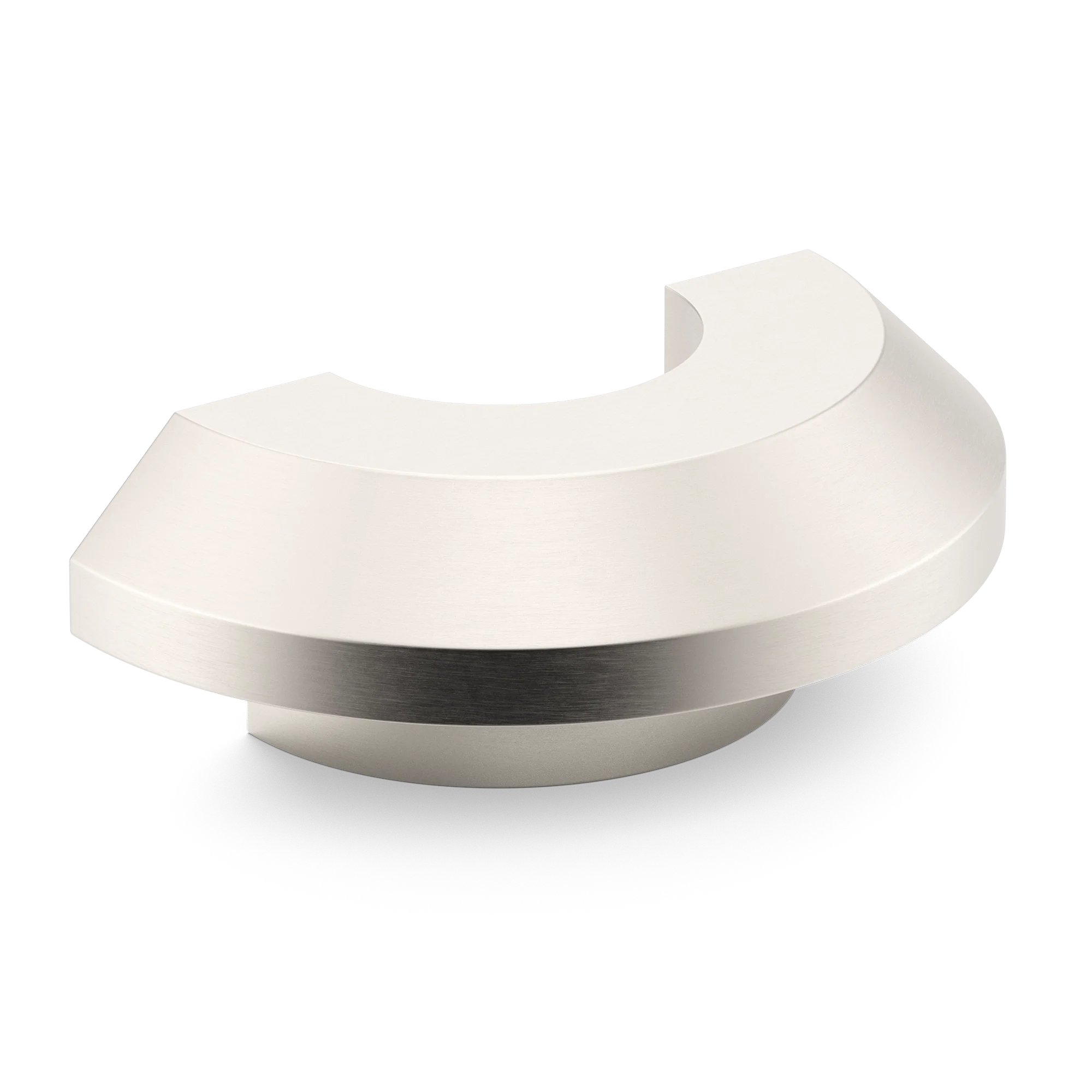 Armac Martin Victoria Plain C-Pull Handle in 100mm / Satin Nickel Plate
